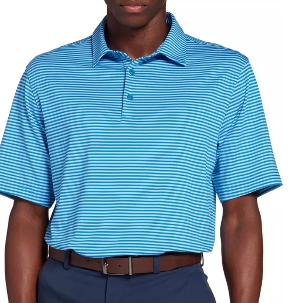 Walter Hagen Men's Performance 11 Majors Bar Stripe Golf Polo